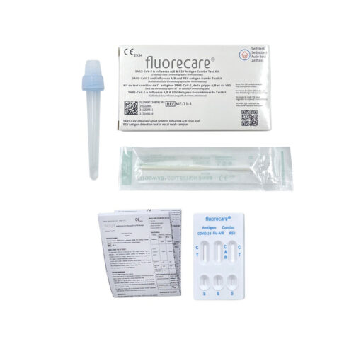 Fluorecare 4-in1 Profitest COVID-19 + Influenza A&B + RSV Antigen Kombitest 25er Box MHD 08/28 – Bild 2